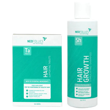 Neofollics Tabletten + Shampoo Behandlung von mäßigem hormonell bedingtem Haarausfall - Hairgivers