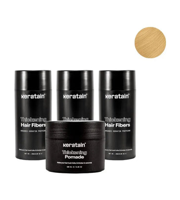 3x Keratain Streuhaar + gratis Keratain Pomade - Blond (25 gr) 3x Keratain Streuhaar + gratis Keratain Pomade - Blond (25 gr) - Hairgivers