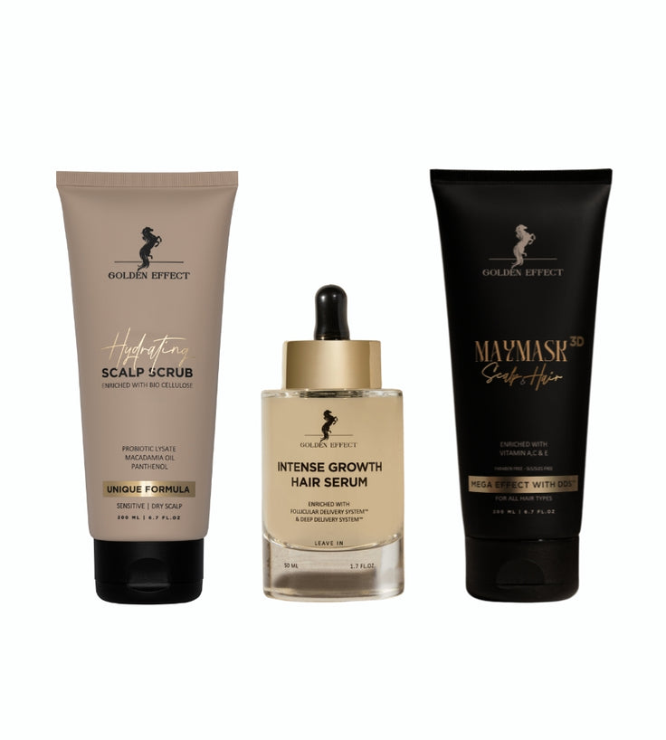 Golden Effect Serum + Mask + Scrub (trockene Kopfhaut)