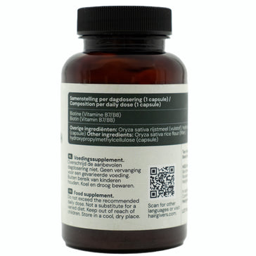 Hairgivers Biotin Supplement 1000 mcg | 60 Kapseln (Vitamin B7)