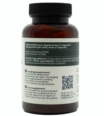 Hairgivers Biotin Supplement 1000 mcg | 120 Kapseln (Vitamin B7)