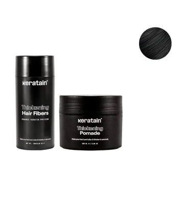 Keratain Pomade + Keratain Streuhaar - Schwarz (25 gr) Keratain Pomade + Keratain Streuhaar - Schwarz (25 gr) - Hairgivers