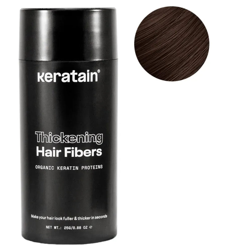 Keratain Streuhaar - Dunkelbraun (25 gr) - Hairgivers