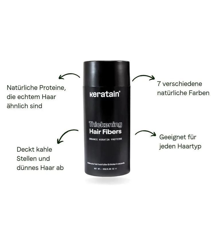 Keratain Streuhaar - Dunkelbraun (25 gr) - Hairgivers